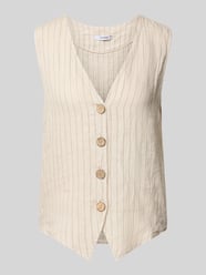Weste mit V-Ausschnitt von ZABAIONE Beige - 16