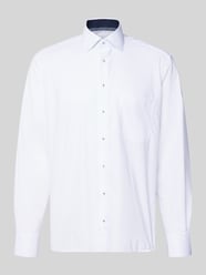 Comfort fit zakelijk overhemd van katoen met kentkraag van ETERNA - 5