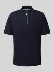 Regular Fit Poloshirt mit Reißverschluss von bugatti - 29