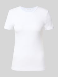 t-shirt o kroju slim fit z elastycznej mieszanki bawełny od MORE & MORE - 1
