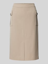 Knielanger Bleistiftrock mit Cargotaschen von Christian Berg Woman Selection Beige - 39