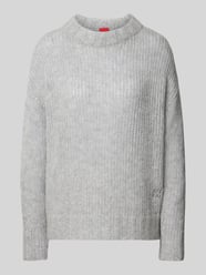 Wollpullover mit Label-Stitching Modell 'Sloossy' von HUGO Grau - 10