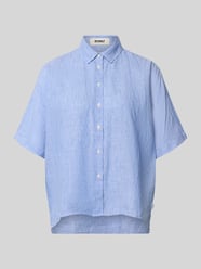 Bluzka lniana o kroju relaxed fit z wzór w paski model 'MELANIA' od ECOALF - 7