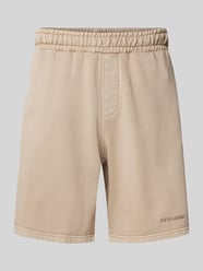 Regular Fit Sweatshorts mit Label-Detail von Pegador Beige - 8