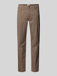 Stoffen broek met viscose in 5-pocketmodel, model 'Cadiz' van Brax Beige - 35