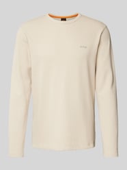 Longsleeve mit Label-Stitching Modell 'Tempesto' von BOSS Orange Beige - 37