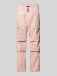 Regular Fit Cargohose Raffungen Modell 'Geo' von HUGO Pink - 10