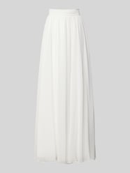 Długa spódnica z szyfonu z zamkiem błyskawicznym od LUXUAR FASHION - 1