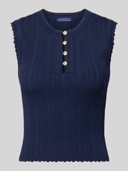 Stricktop in Pointelle-Strick mit kurzer Knopfleiste von GUESS - 16