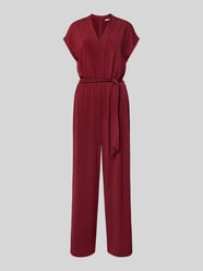 Jumpsuit mit Bindegürtel von s.Oliver BLACK LABEL Bordeaux - 7