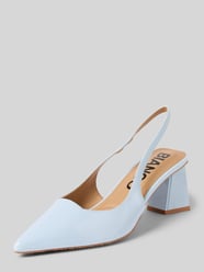 Czółenka slingback z obcasem słupkiem i paseczkami od BIANCO - 34