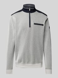 Sweatshirt mit Label-Detail von bugatti Beige - 10