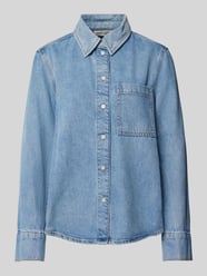 Jeansbluse mit Knopfleiste von Marc O'Polo Blau - 5