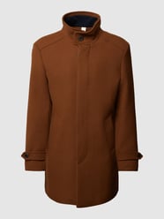 Lange jas met opstaande kraag, model 'REUBEN' van Selected Homme Bruin - 45