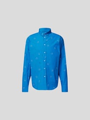 Freizeithemd mit Allover-Muster von Kenzo Blau / Türkis - 45