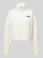 Cropped Fleecepullover mit Label-Stitching von The North Face Beige - 22