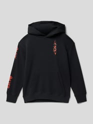 Hoodie mit Label-Print Modell 'RADICAL TIMES' von Quiksilver Schwarz - 11