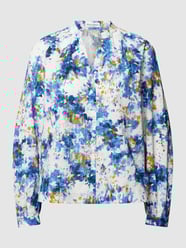 Blouse met bloemmotief van Marc O'Polo Blauw / turquoise - 25