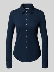 Bluzka koszulowa o kroju shaped fit z mieszanki bawełny od Tommy Hilfiger - 10