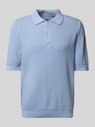 Regular Fit Poloshirt mit Zopfmuster von JAKE*S STUDIO MEN - 20