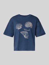 męski t-shirt o kroju regular fit z czystej bawełny model 'SABATO' od Weekend Max Mara - 35