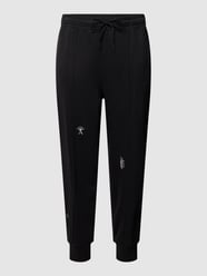 PLUS SIZE sweatpants van puur katoen met labelstitching van Adidas Sportswear Plus Grijs / zwart - 15
