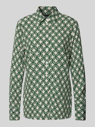 Blouse met all-over motiefprint van Seidensticker Groen - 9