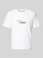 T-Shirt mit Label-Print Modell 'TARMAC' von Jack & Jones Weiß - 34