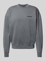 Oversized Sweatshirt mit Label-Stitching von Pegador Schwarz - 8