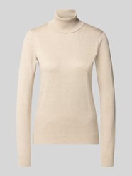Slim Fit Strickpullover aus Viskose-Mix Modell 'IHLULS' von ICHI Beige - 6