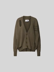 Oversized Strickjacke mit Cut Out von MM6 Maison Margiela Grün - 30