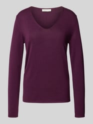 Regular Fit Pullover mit V-Ausschnitt von Tom Tailor Rot - 30