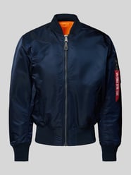 Bomberjacke mit Stehkragen von Alpha Industries Blau - 34