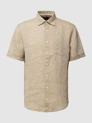 Business-Hemd aus Leinen mit Button-Down-Kragen von OLYMP Beige - 5