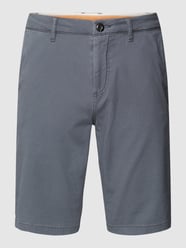 Chinoshorts mit Allover-Muster von Tom Tailor Blau - 41