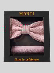 Strik en pochet in een set van pure zijde van Monti Fuchsia - 29