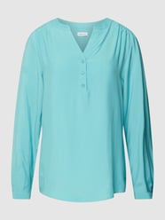 Bluse mit Serafino-Ausschnitt von Seidensticker Türkis - 32