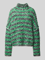 Relaxed fit gebreide pullover met opstaande kraag van JAKE*S STUDIO WOMAN Groen - 9