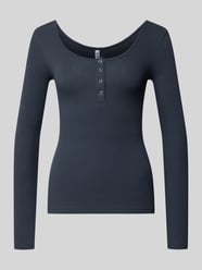 Bluzka z długim rękawem o kroju slim fit z mieszanki bawełny model ‘KITTE’ od PIECES - 24