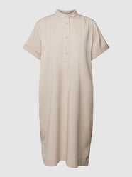 Knielanges Kleid mit kurzer Knopfleiste von Jake*s Casual Grau - 6