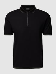 Poloshirt im unifarbenen Design von Emporio Armani Schwarz - 20