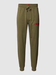 Sweatpants met labelprint van HUGO Groen - 34