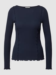 Longsleeve mit Feinripp-Optik von Tom Tailor Denim Blau / Türkis - 25