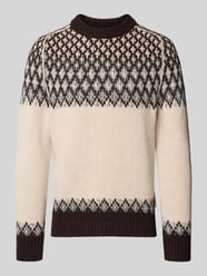 Regular fit gebreide pullover van een mix van wol en katoen van Marc O'Polo - 7