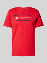 T-Shirt mit Rundhalsausschnitt von Tom Tailor Denim Rot - 10