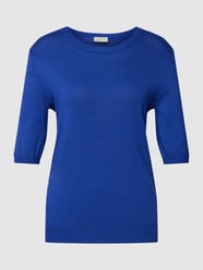 Longsleeve mit Rundhalsausschnitt Modell 'Alizza' von Kaffe Blau - 30