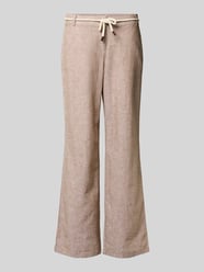 Hose aus Leinen-Baumwoll-Mix mit Bindegürtel von Christian Berg Woman Beige - 11