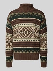 Sweter o luźnym kroju z dzianiny z mieszanki bawełny i wełny od Polo Ralph Lauren - 40