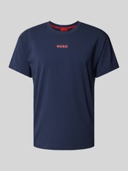 T-Shirt mit Label-Print von HUGO Blau - 33