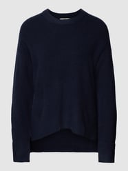 Strickpullover mit geripptem Rundhalsausschnitt von Esprit Blau / Türkis - 34